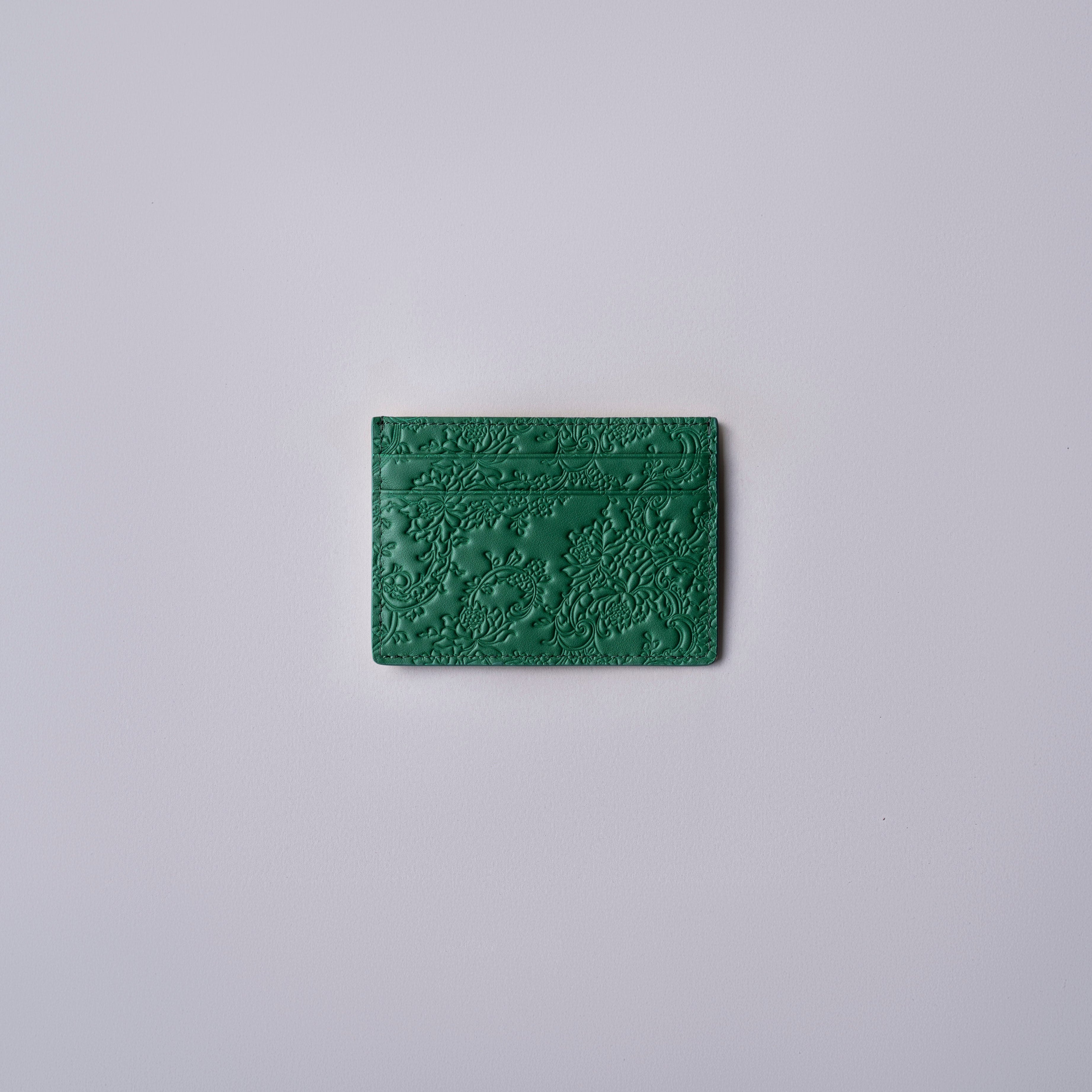 Forest Green Peony | Card Holder